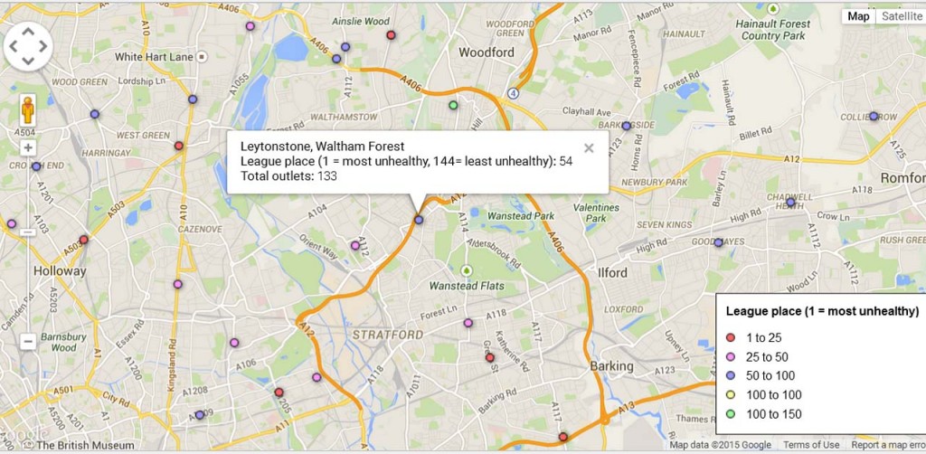 The Guardian's Google Map of high street health