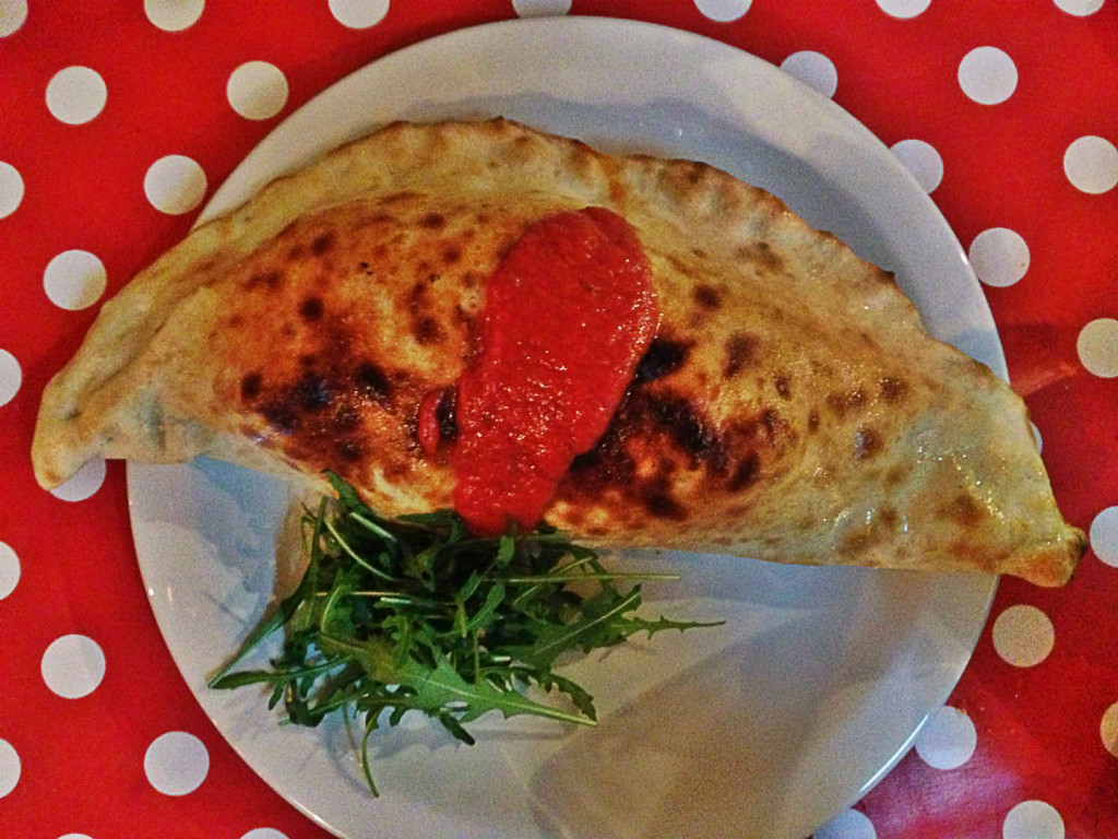 You can't beat a perfect calzone on a cold night. Pics: SE