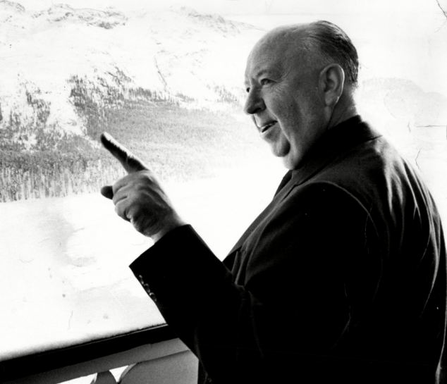 Alfred Hitchcock pointing