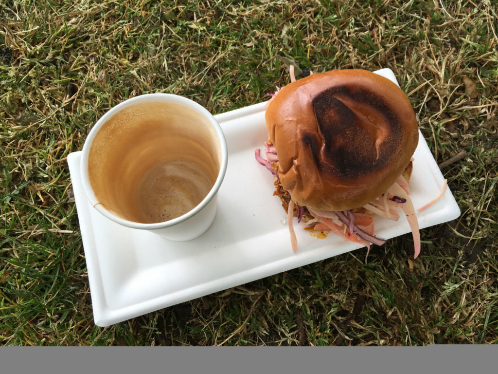 A Taco Dave Yucatan breakfast bun and Husvagn coffee. Photo: ME