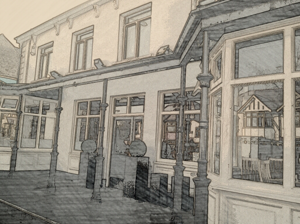 Illustrated exterior of Ark, South Woodford